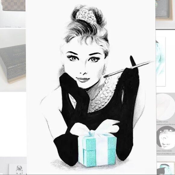 SET 3 Audrey Hepburn Breakfast at Tiffany’s print picture wall art Office decor - Picture 6 of 9